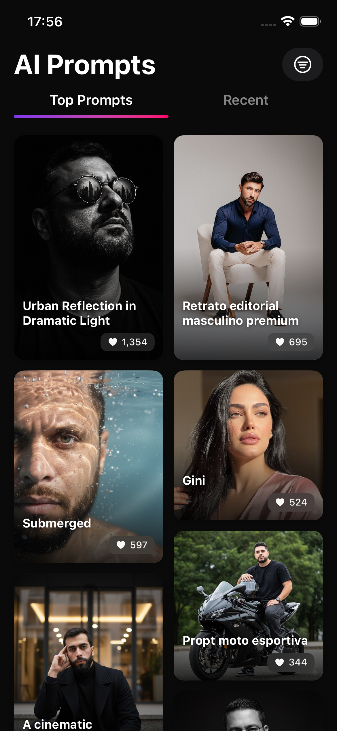 Ai Image Prompt Gallery App Screenshot